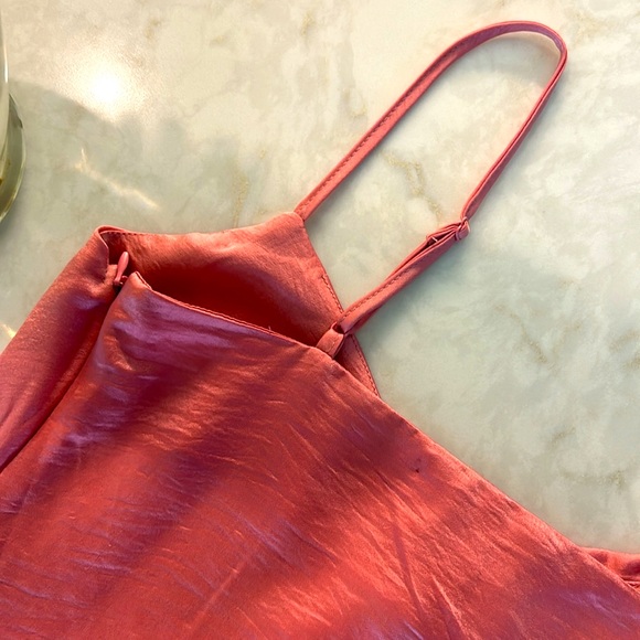 NWT Steve Madden - Christina Ruffle Satin Midi Dress - Picture 9 of 10